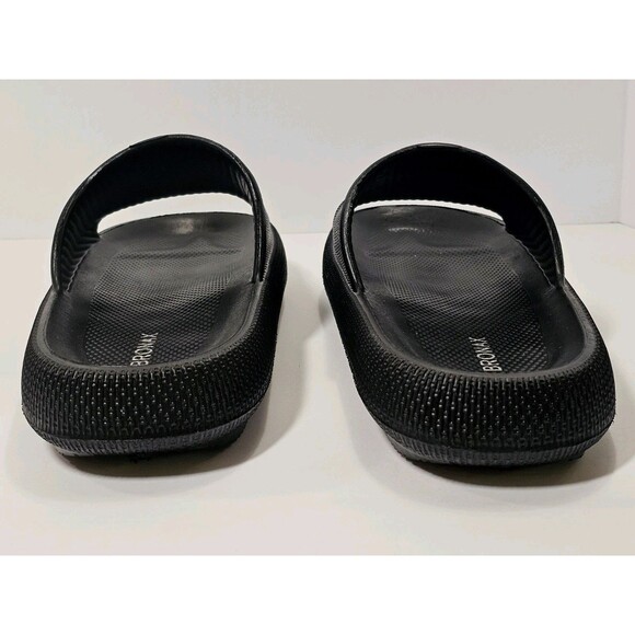 BRONAX Unisex Pillow Slippers Black Size 13.5–14.5 – Thick Sole Cushioned Slides - Picture 5 of 11